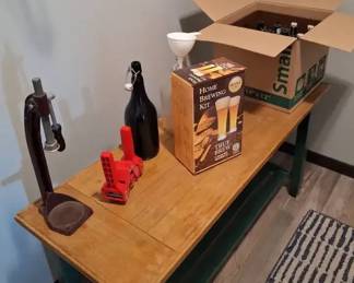Buffet Table, Home Brewing Kit With Accessories