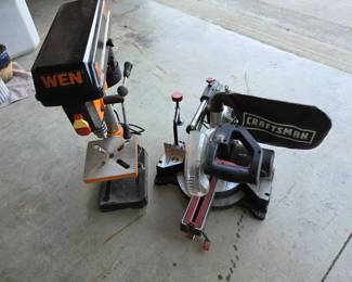 Drill Press And Miter Saw