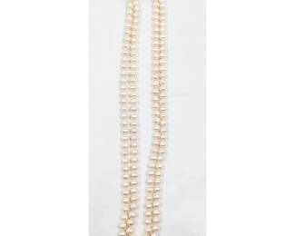 Large 70" South Sea Pearl Necklace With 18K Gold Clasp, 11-12MM, 152 Pearls Total