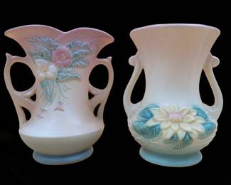 Pair Of Vintage Hull Pottery Vases