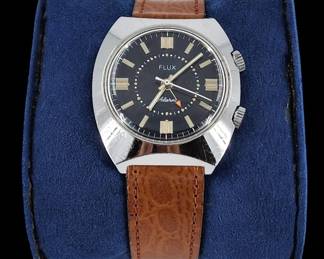 Vintage Mens Watch "FLUX" Alarm Watch