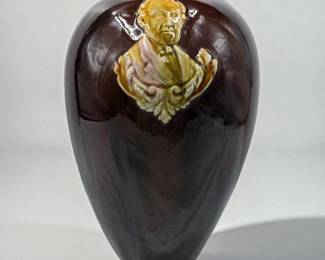 Antique Peter & Reed Majolica Presidential Bust Pottery Vase