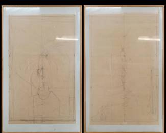 Pair Of Patrick Symons (1925-1993) Framed Study Drawings