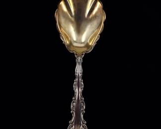 Large Antique Sterling Silver Serving Spoon 3.4 OZ Hallmarked