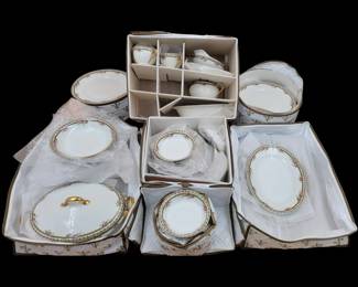 Collection Of Limoges Porcelain Serveware Set With Cases