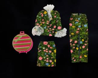 1967 Vintage Sears Exclusive Set Of Mattel Barbie Clothes, "Partners in Print"