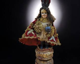 19th Century Santos With Glass Eyes