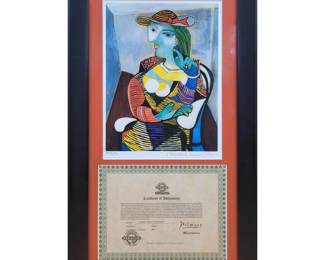 Framed Pablo Picasso Giclee 136/500 With COA