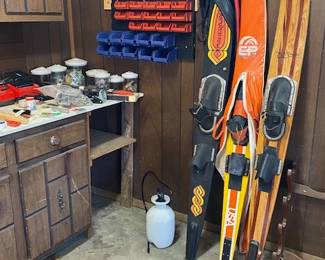 water skiis, tools