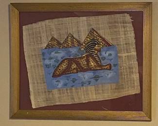 Egyptian artwork, signed