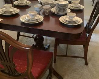 Mahogany tb 6 chairs 350