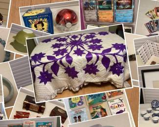 MILILANI MAUKA PICKS CTBids Online Auction • Bidding Ends 11/19/25 • Pickup 11/21/25

Great picks, ready for Christmas? This auction features fine jade jewelry, collectible Pokemon cards, figurines and other trading cards, brand new activities kits, toys & more for kids, Hawaiian books for
children, art, handmade Hawaiian patchwork quilts & blankets, Tiffany style lamps, vintage clothing, collectibles, and so much more!
Happy bidding!