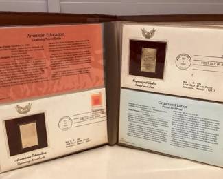 MMP098 Golden Replicas Of United States Stamps-Proof Replicas On A Gleaming Surface of 22kt Gold