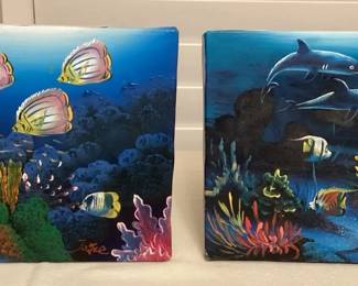 MMP042 Two Original Sealife Paintings