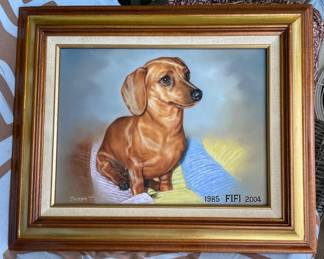 MMP100 “Fifi” The Dachshund Painting