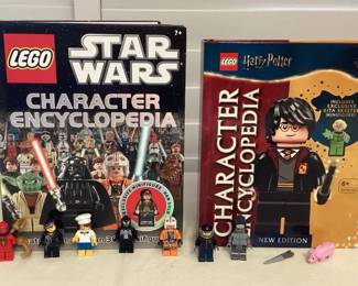 MMP052 Nine Lego Mini Figures & Two Character Encyclopedia Books
