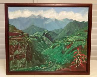 MMP056 Framed Original Scenic Painting 