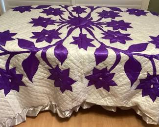 MMP009 Vintage Hawaiian Quilt Style Bedspread 