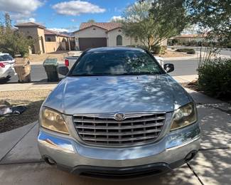 2006 Chrysler Pacifica, 121,500k miles, does not currently run (probably old gas, starts with starter fluid), back door does not open all the way. $2,000 OBO, see VIN photo