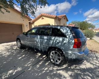 2006 Chrysler Pacifica, 121,500k miles, does not currently run (probably old gas, starts with starter fluid), back door does not open all the way. $2,000 OBO, see VIN photo