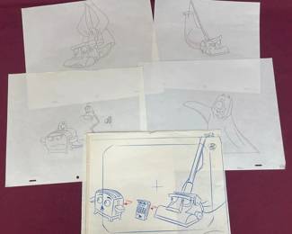 Disney Brave Little Toaster Animated Production Cels Drawings