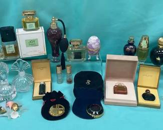 Perfume Collection Featuring JOY Others Plus Delicate Perfume Bottles