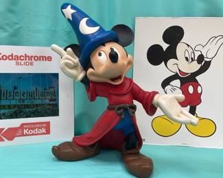  01 Mickey Mouse Fantasia Statue, Poster Kodachrome Slide