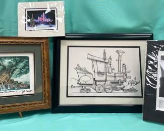 Various Disney Art Pieces, Signed By Artists