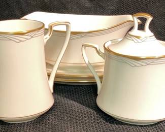 Noritake Fine China, Golden Cove, Gravy Bowl, Cream And Sugar Dish