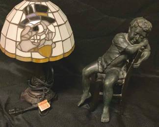 Wake Forest Lamp Bronze Boy In A Chair  House Decor 