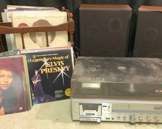 Zenith Stero With Cassette, 8 Track And Record Player, 2 Zenith Speakers