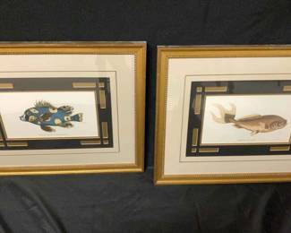 Heath Sculp Fine First Impressions Prints  PleatNose Chaetodon  Telescope Carp 