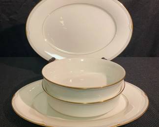 Noritake Fine China, Golden Cove, 2Serving Plates, 2 Serving Dishes