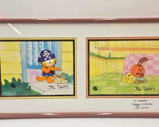 2172  Framed Pictures of Garfield 
