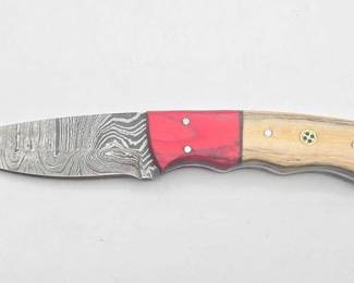2190  Lariat Trailboss HandForged Damascus Skinning Knife 