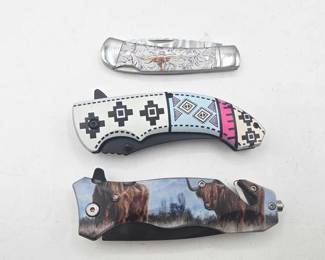 2204  3 Pocket Knives 