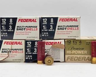 1396 NEW Approx. 125 Rounds of Federal 12ga Shotshells