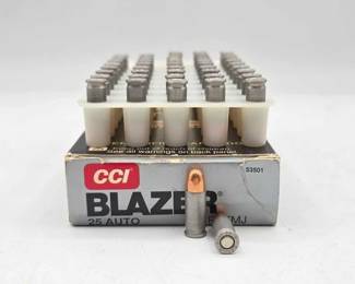 1314  40 Rounds of Blazer .25 Auto Ammo 