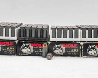 1344 NEW Approx. 170 Rounds of Wolf .40 SW Ammo