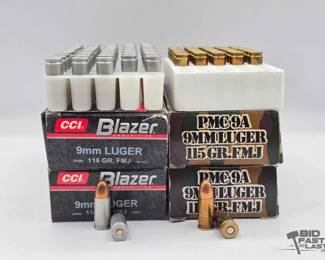 1332  Approx. 187 Rounds of 9mm Ammo 