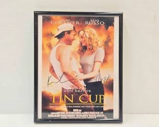 2218  Signed Tin Cup Framed Movie Poster 