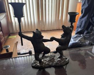 Dancing Bear candle holder