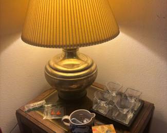 Mid Century Brass Table Lamp