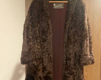 Borgersens Furs Brown Sheared Lamb Fur Coat