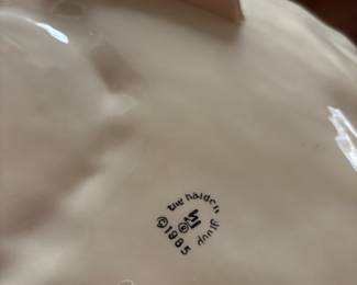 The Haldon Group Japan Majolica Bunny Big Platter