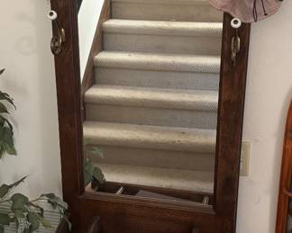 Oak Hall Tree with Mirror