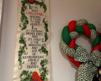 Hallmark Springbok Cardinal All Linen Christmas Wall Hanging