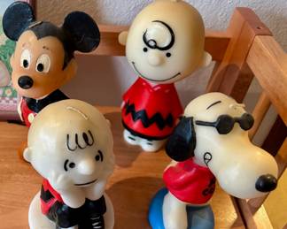 Hallmark Charlie Brown Diplomat Candles, Hallmark Snoopy & Mickey Mouse Candles