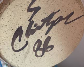 Bunny Design Pottery Plate by Sally Christopher