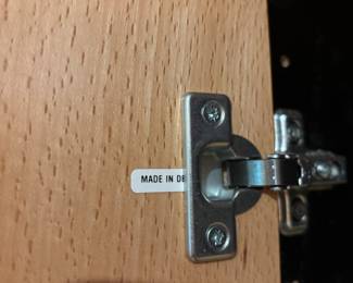 Blonde Wood Office Desk & Craft Storage Cabinets